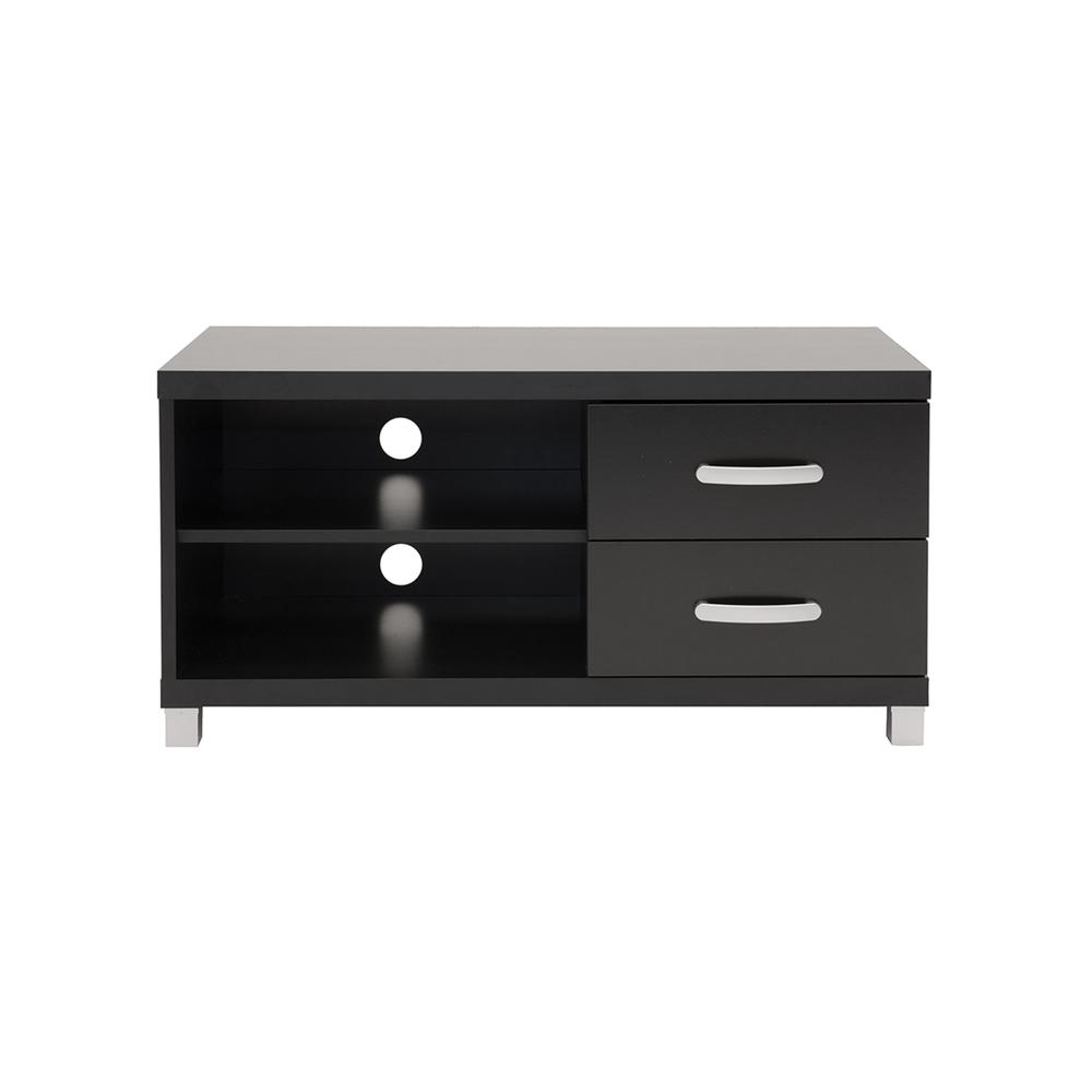 Modern TV Stand with Storage For TVs Up To 40". Color: Black. Picture 3