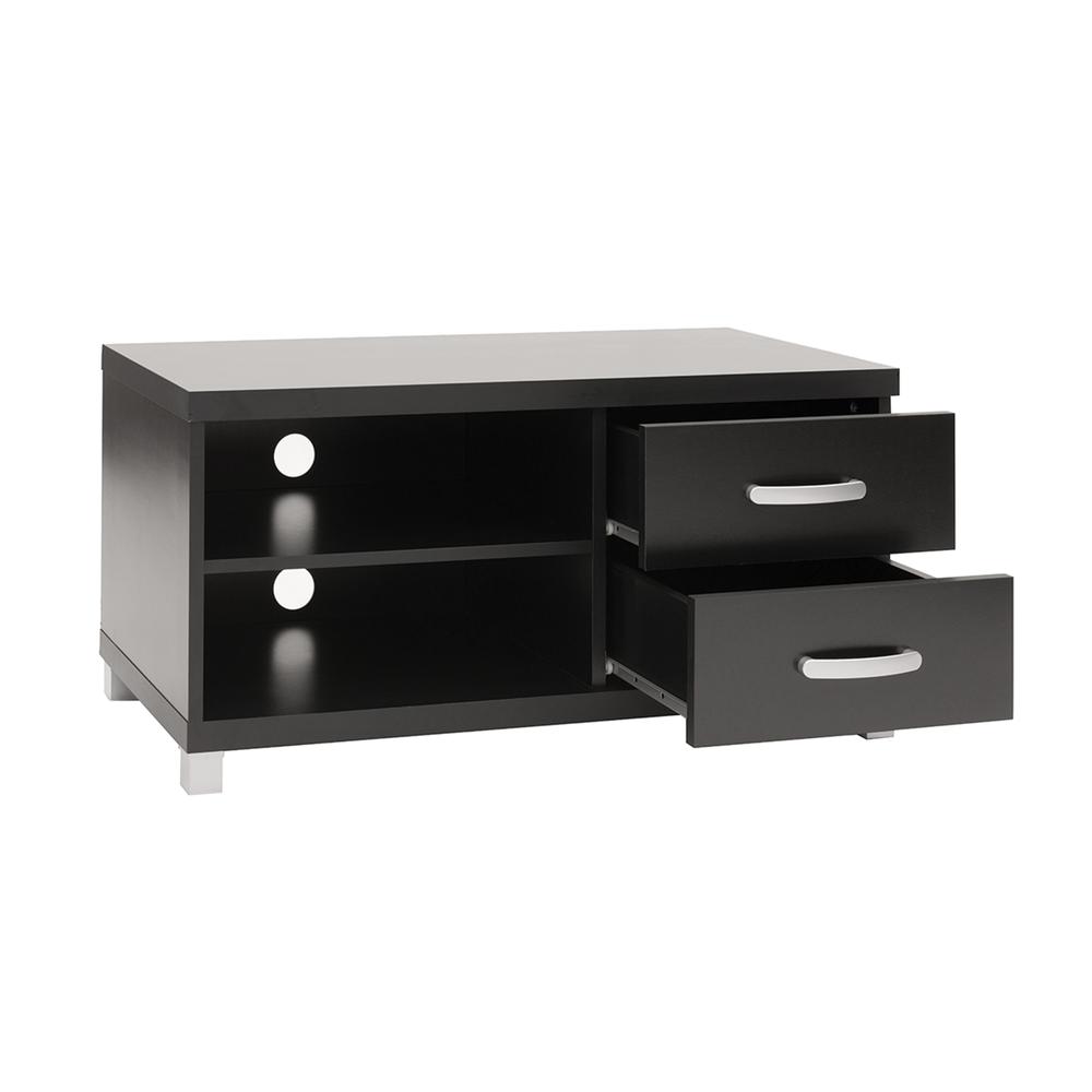 Modern TV Stand with Storage For TVs Up To 40". Color: Black. Picture 5