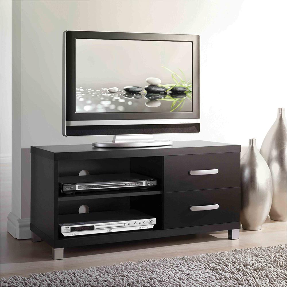 Modern TV Stand with Storage For TVs Up To 40". Color: Black. Picture 6