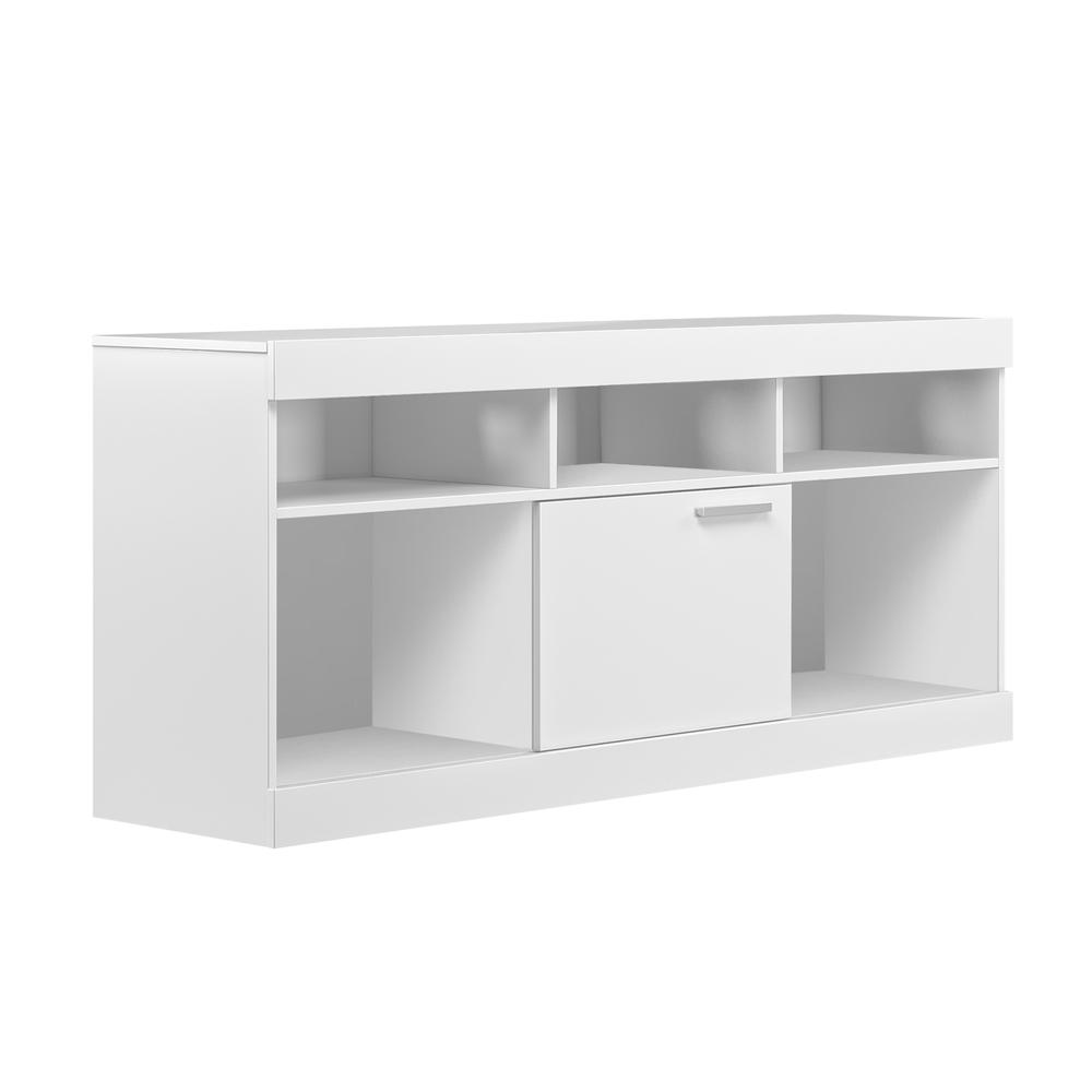 Techni Mobili Entertainment Stand for TVs Up to 65", White. Picture 1
