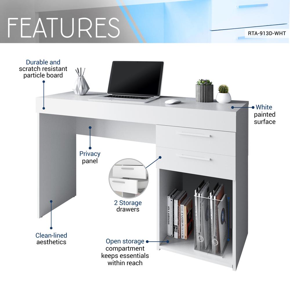 Techni Mobili Home Office Workstation with Storage, Espresso. Picture 6