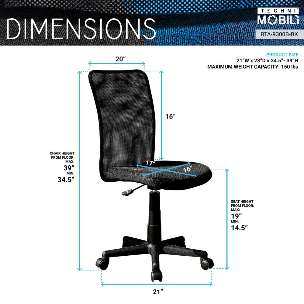 Mesh Task Office Chair. Color : Black. Picture 7