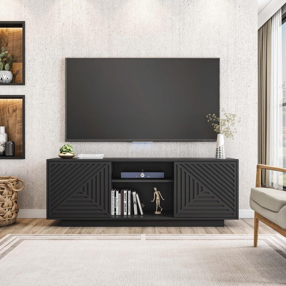 Modern TV Stand for Screen TVs Up to 70” When Measured Diagonally. Picture 4