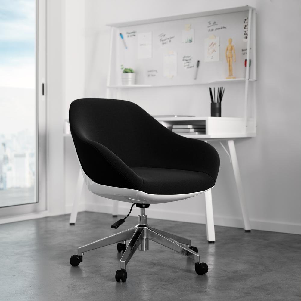 Techni Mobili Home Office Upholstered  Task Chair, Black. Picture 6