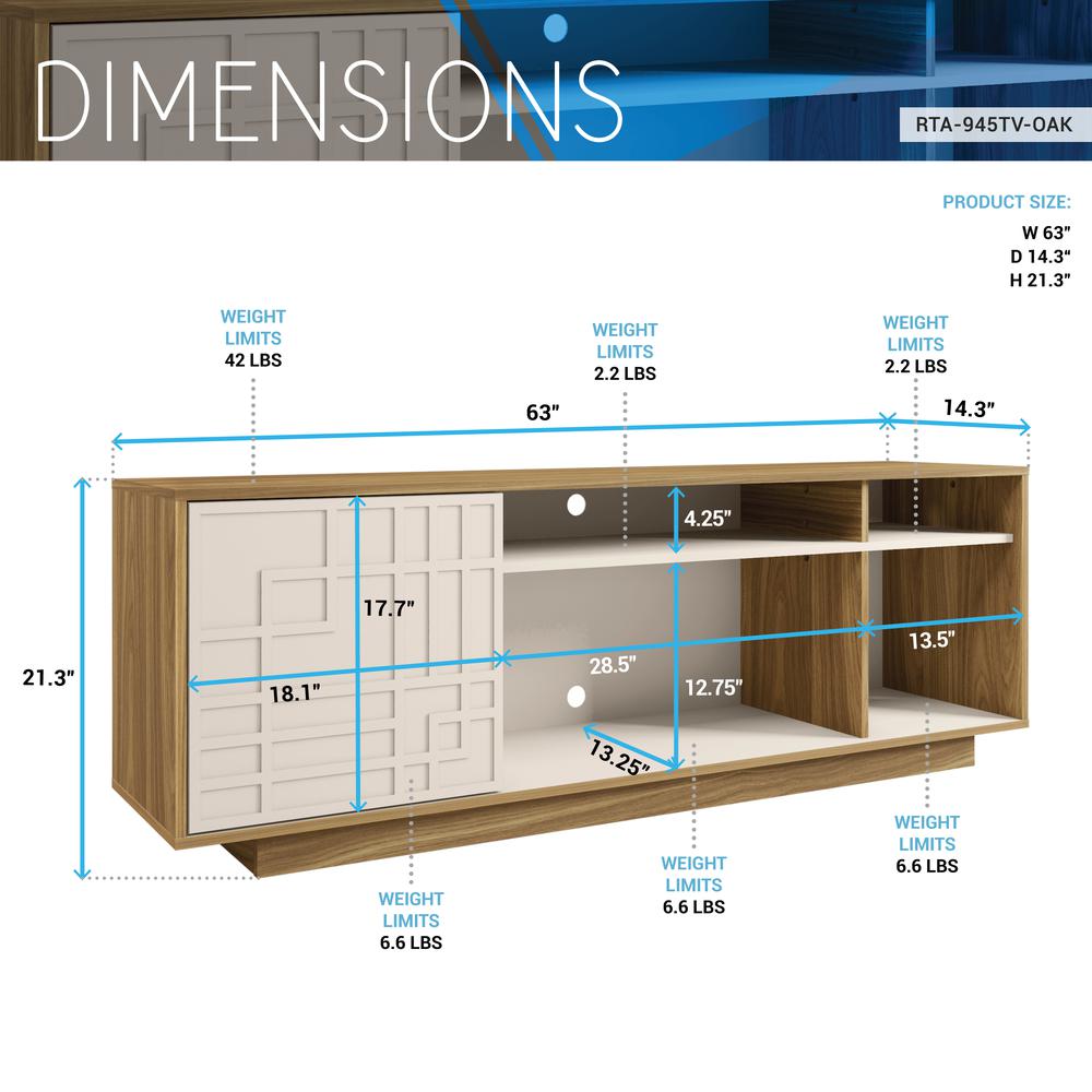 TV Stand for Screen TVs Up to 70” When Measured Diagonally. Picture 9