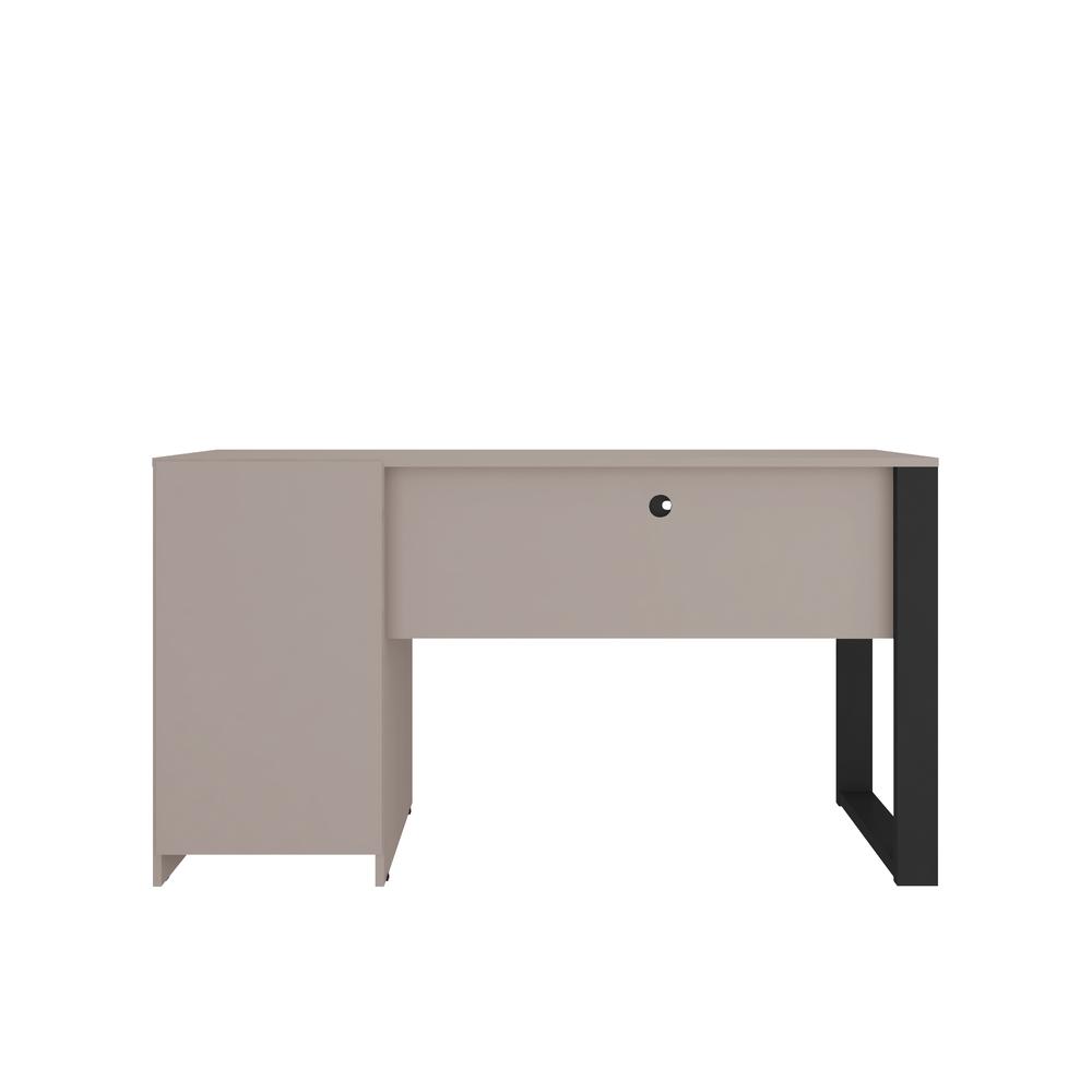 Techni Mobili Modern Style Industrial Writing Desk with Storage, Grey. Picture 7