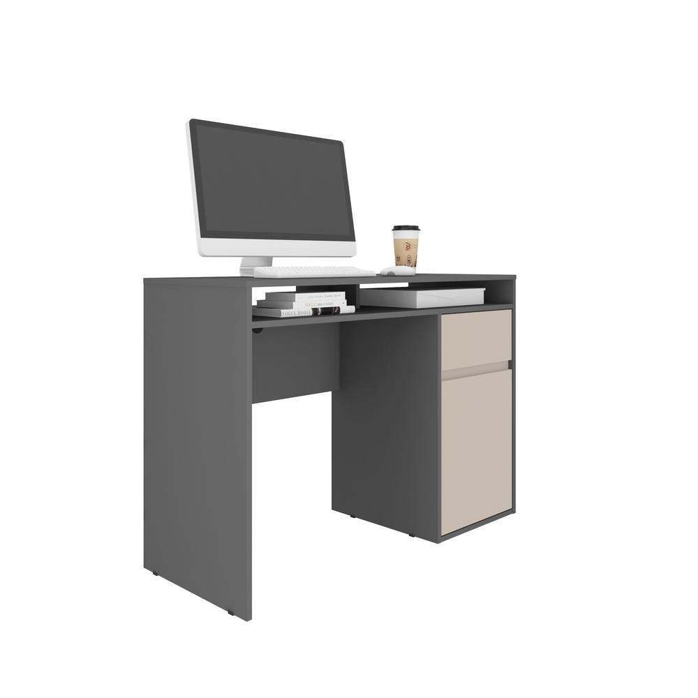 Techni Mobili Home Office Workstation with Storage, Grey. Picture 2