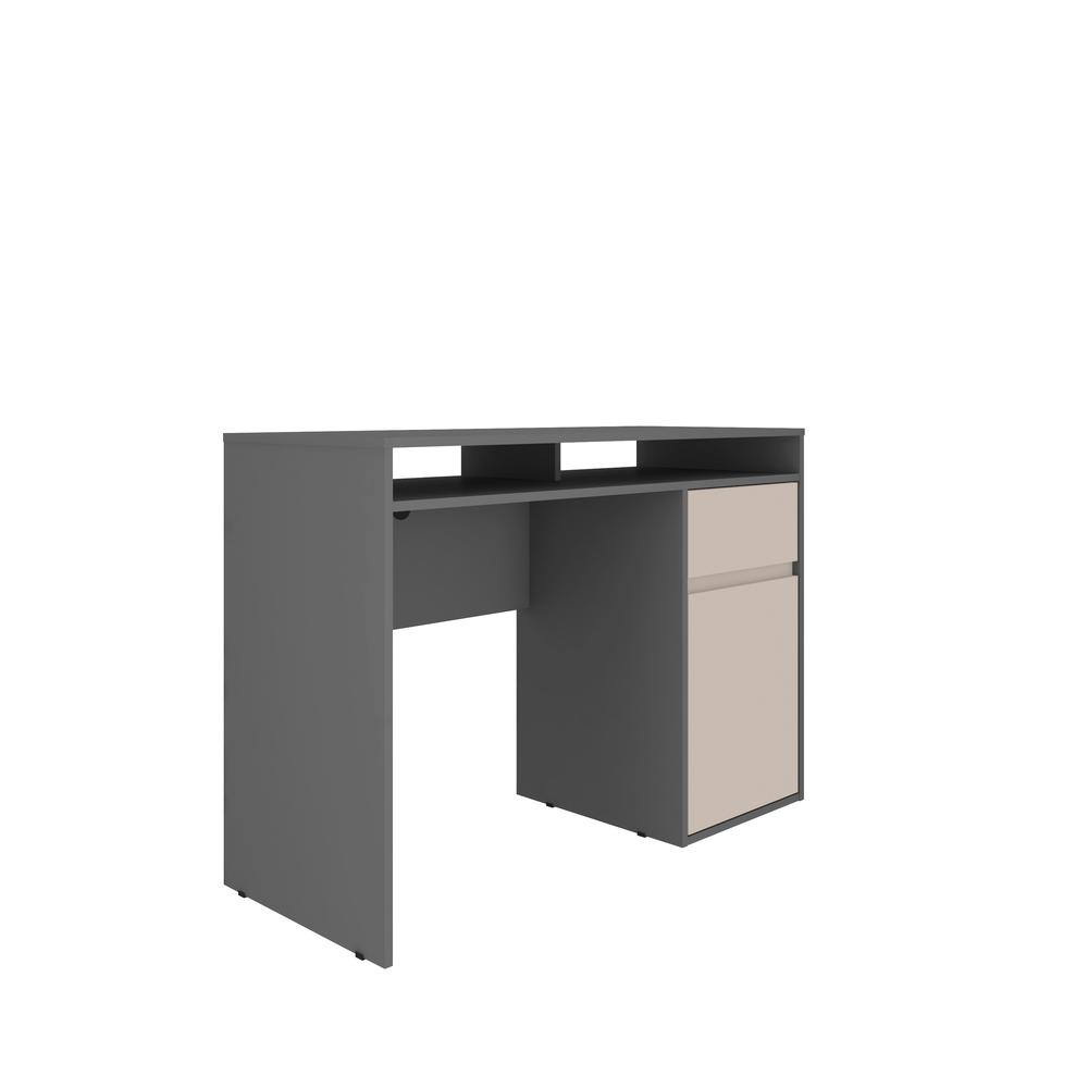 Techni Mobili Home Office Workstation with Storage, Grey. Picture 1