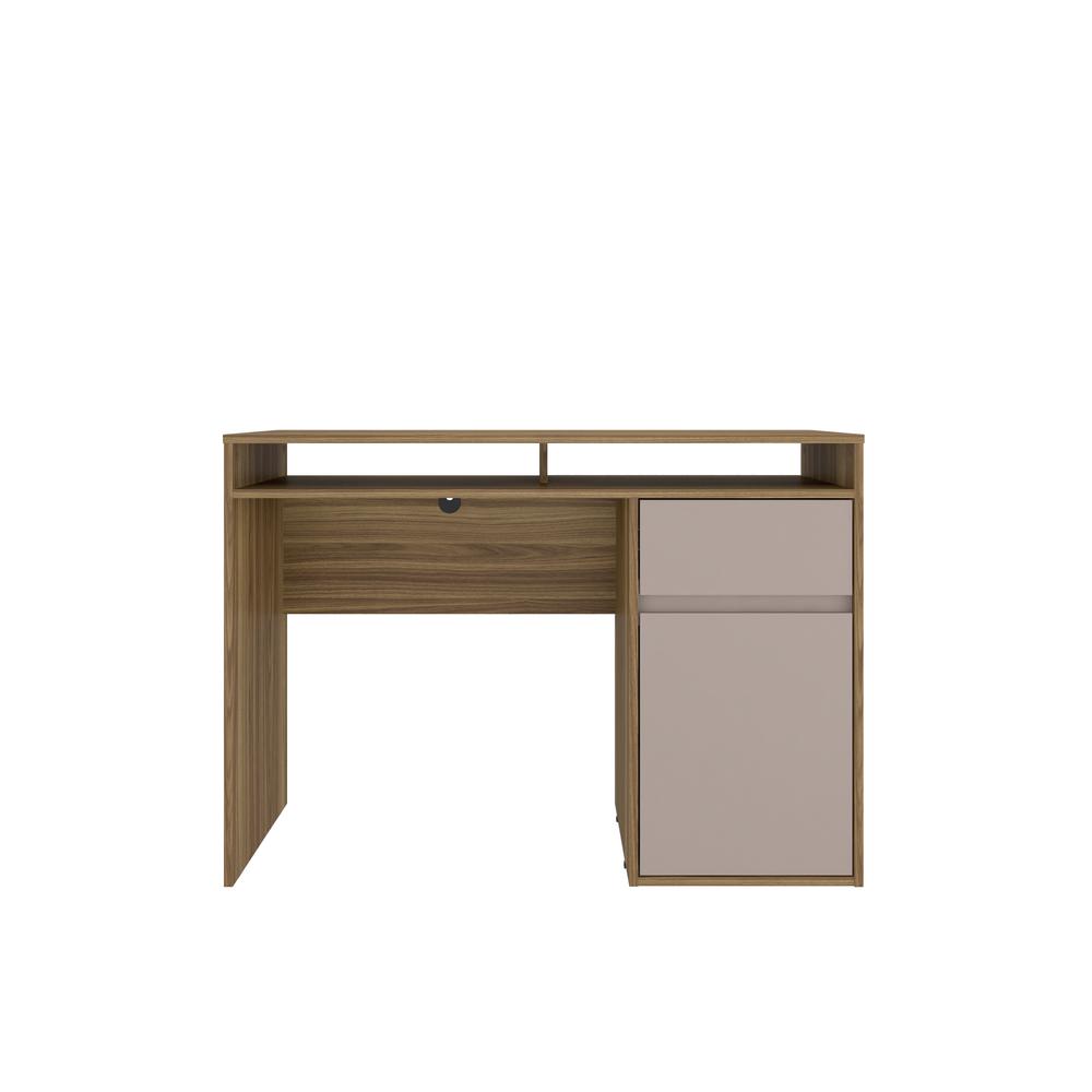 Techni Mobili Home Office Workstation with Storage, Walnut. Picture 1