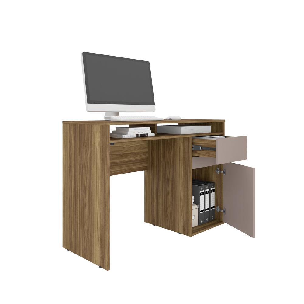 Techni Mobili Home Office Workstation with Storage, Walnut. Picture 3