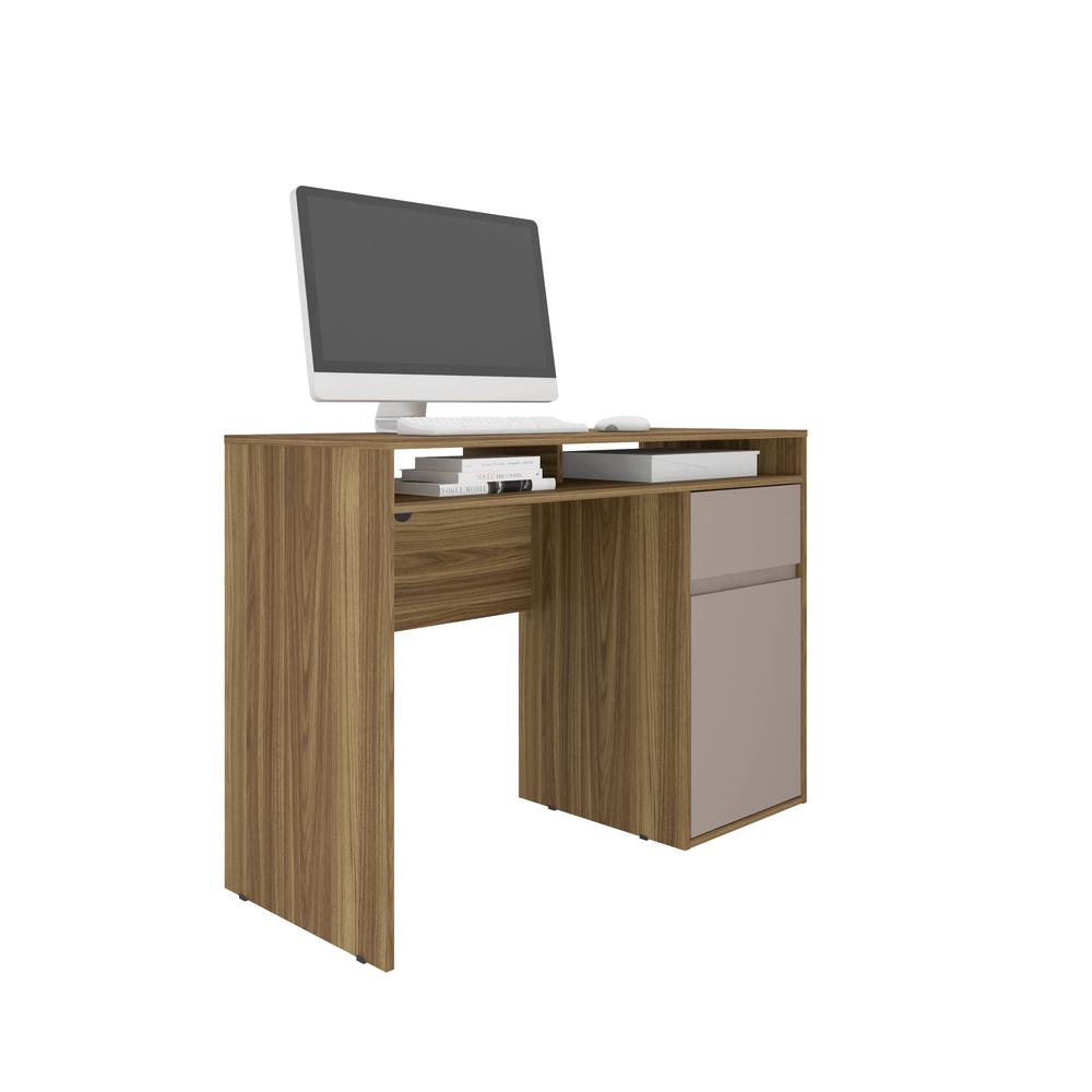 Techni Mobili Home Office Workstation with Storage, Walnut. Picture 4