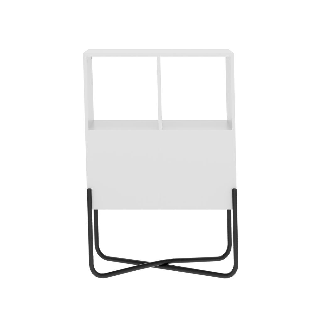 Techni Mobili Modern Geometric Bookcase, White. Picture 8
