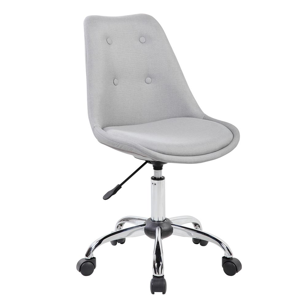 Armless Task Chair with Buttons. Color: Gray. Picture 1