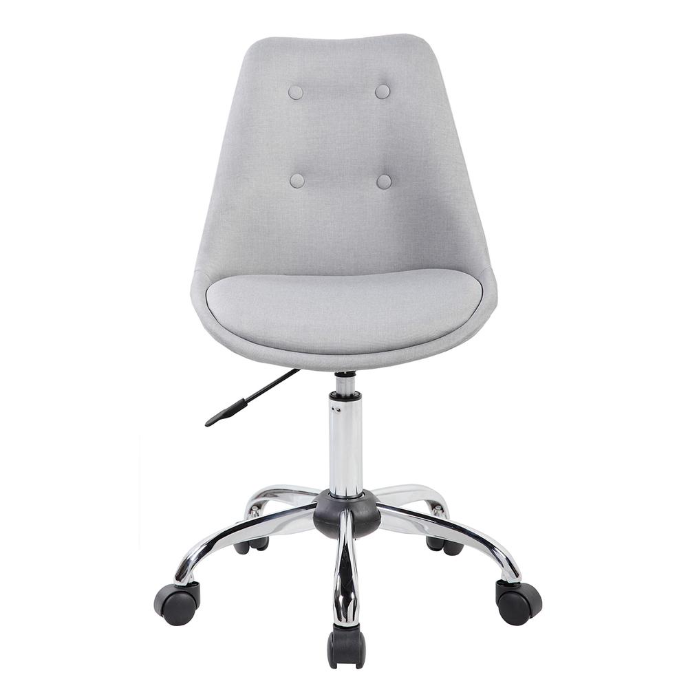 Armless Task Chair with Buttons. Color: Gray. Picture 2