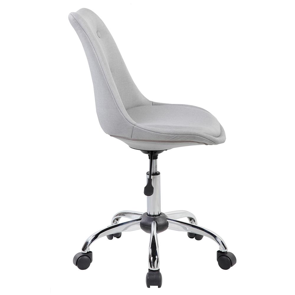 Armless Task Chair with Buttons. Color: Gray. Picture 4