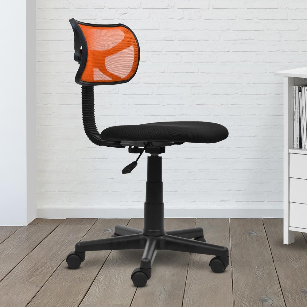 Student Mesh Task Office Chair. Color: Orange. Picture 5