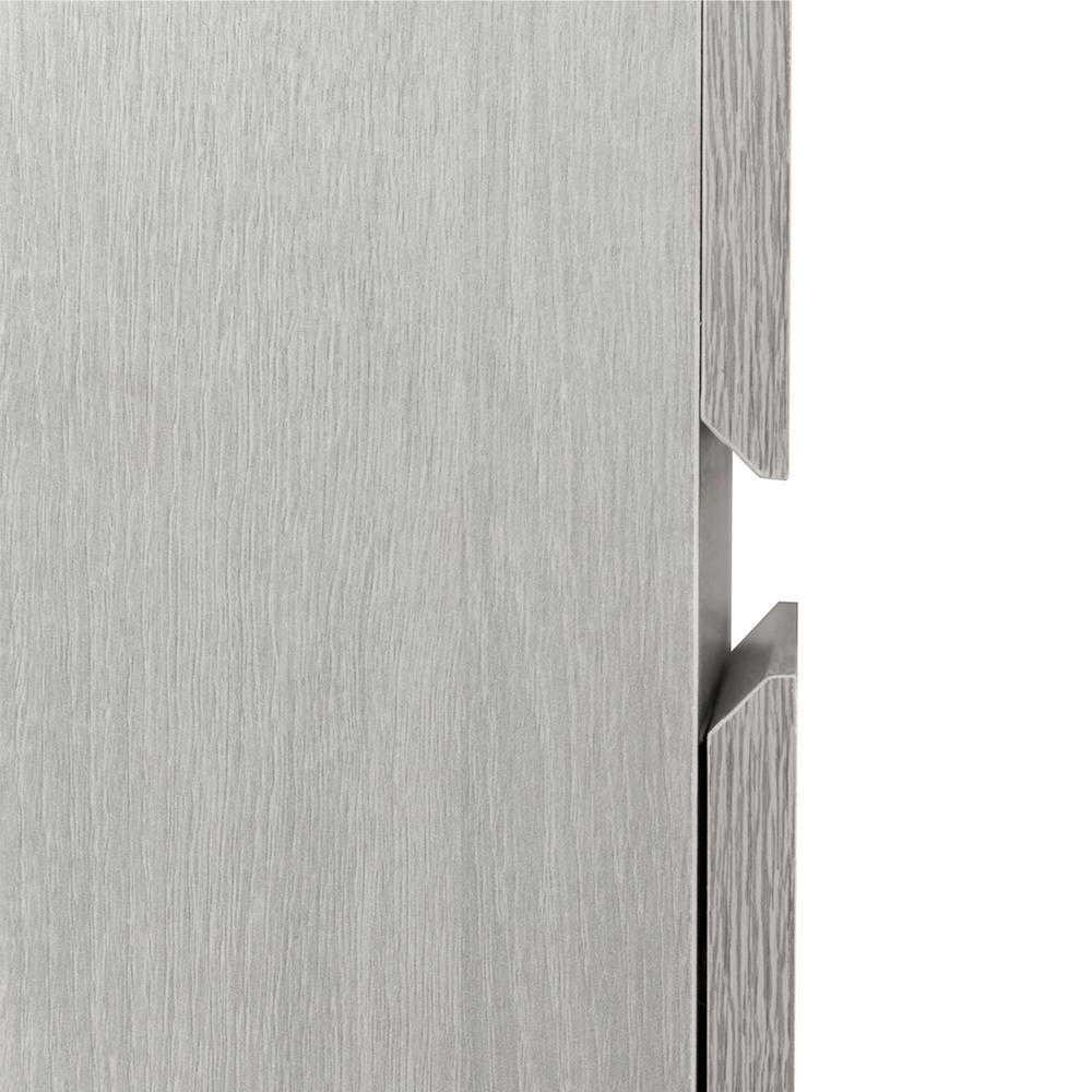 Rolling two Drawer Vertical Filing Cabinet with Lock and Storage, Grey. Picture 2