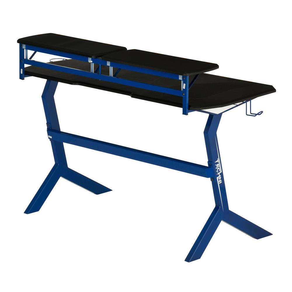 Techni Sport Blue Stryker Gaming Desk, Blue. Picture 7