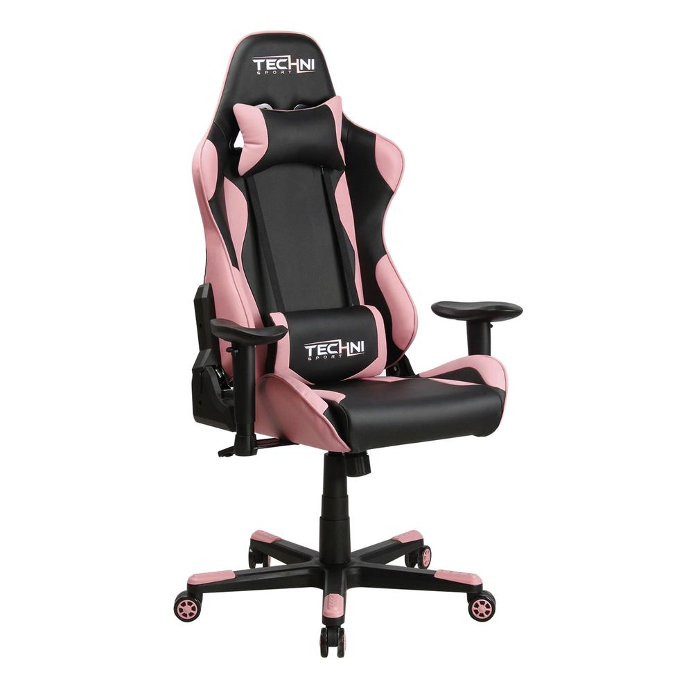 Techni Sport TS-4300 Ergonomic High Back Racer Style PC Gaming Chair, Pink. Picture 1