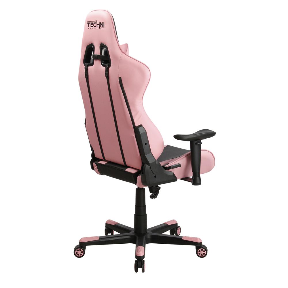 Techni Sport TS-4300 Ergonomic High Back Racer Style PC Gaming Chair, Pink. Picture 3