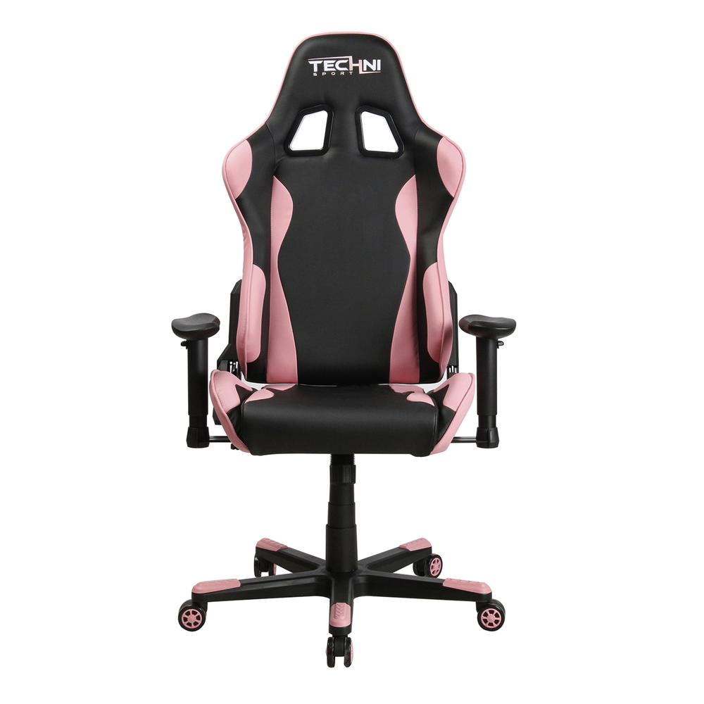 Techni Sport TS-4300 Ergonomic High Back Racer Style PC Gaming Chair, Pink. Picture 9