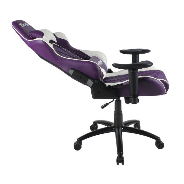 Ergonomic, High Back, Racer Style, Video Gaming Chair, Purple. Picture 4
