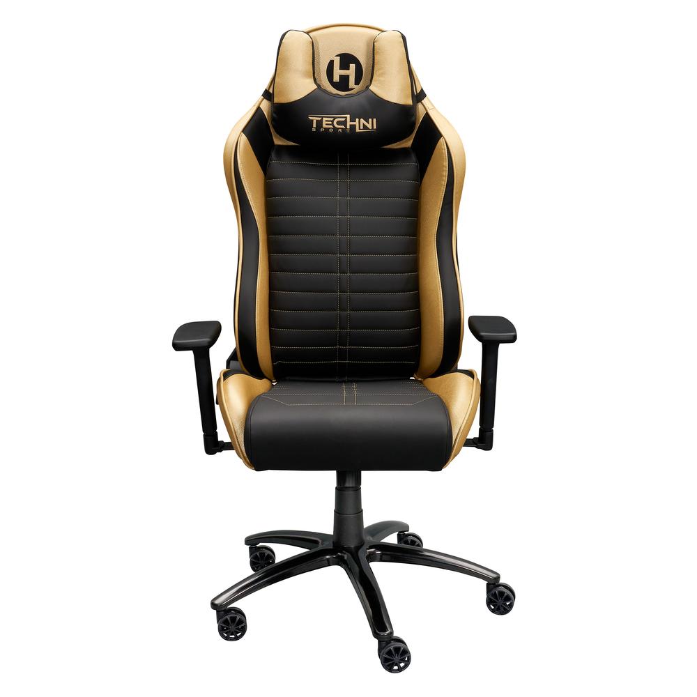 Ergonomic Racing Style Gaming  Chair - Golden. Picture 1