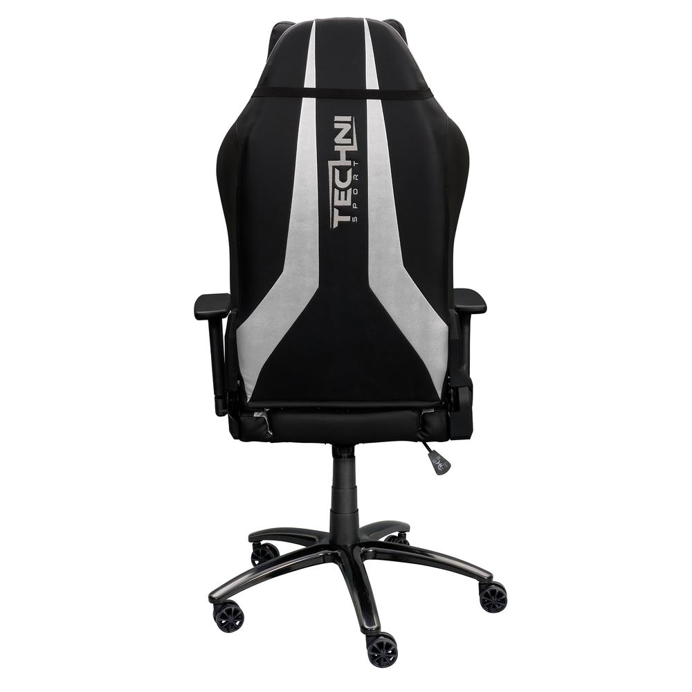 Ergonomic Racing Style Gaming  Chair - Silver. Picture 17