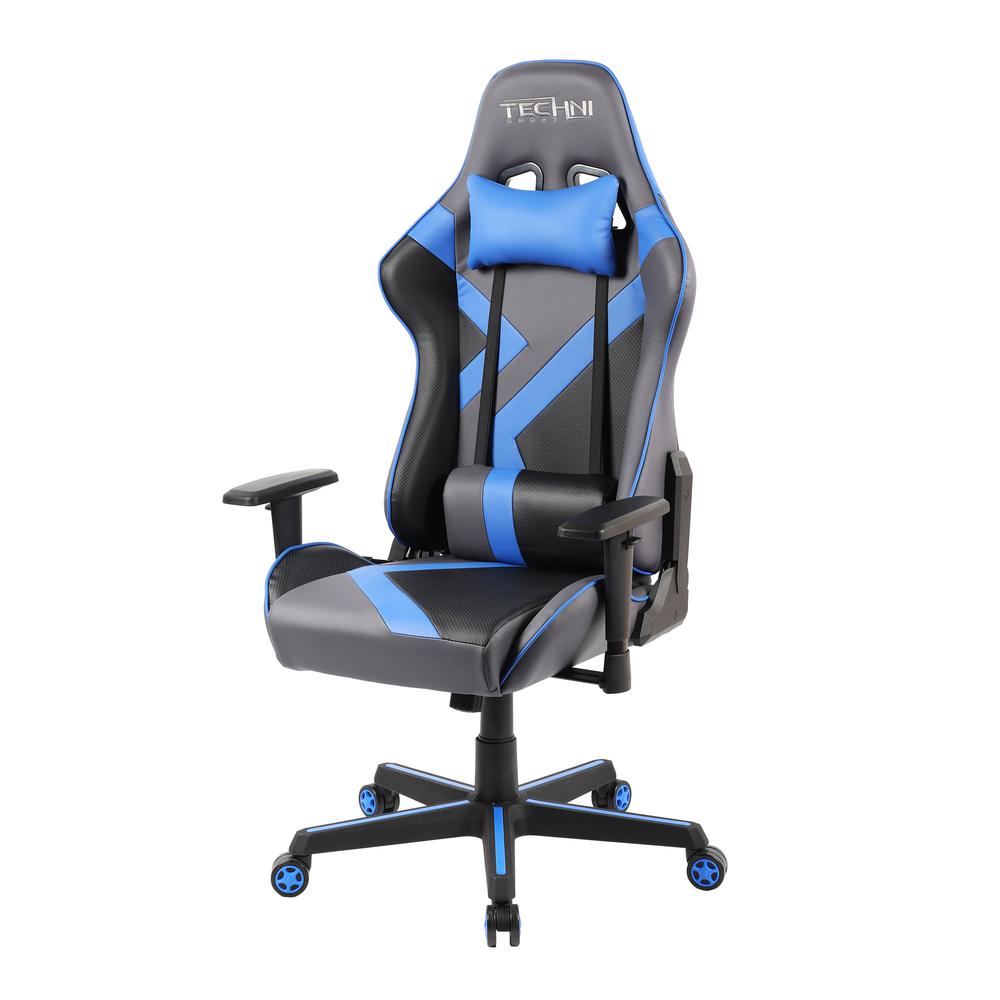 Techni Sport TS-70 Office-PC Gaming Chair, Blue. Picture 2
