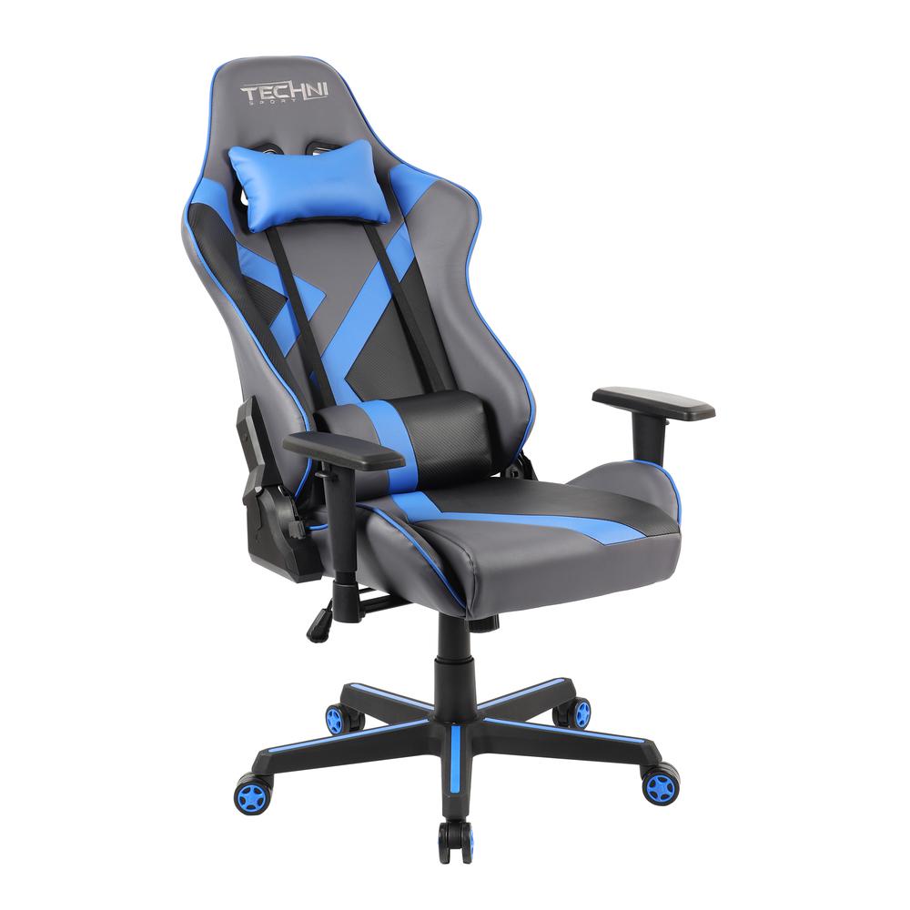 Techni Sport TS-70 Office-PC Gaming Chair, Blue. Picture 4