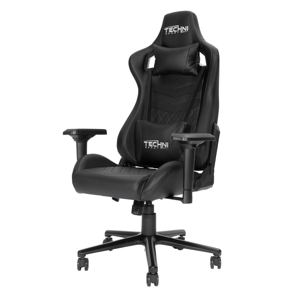TS-83 Ergonomic High Back Racer Style PC Gaming Chair, Black. Picture 2