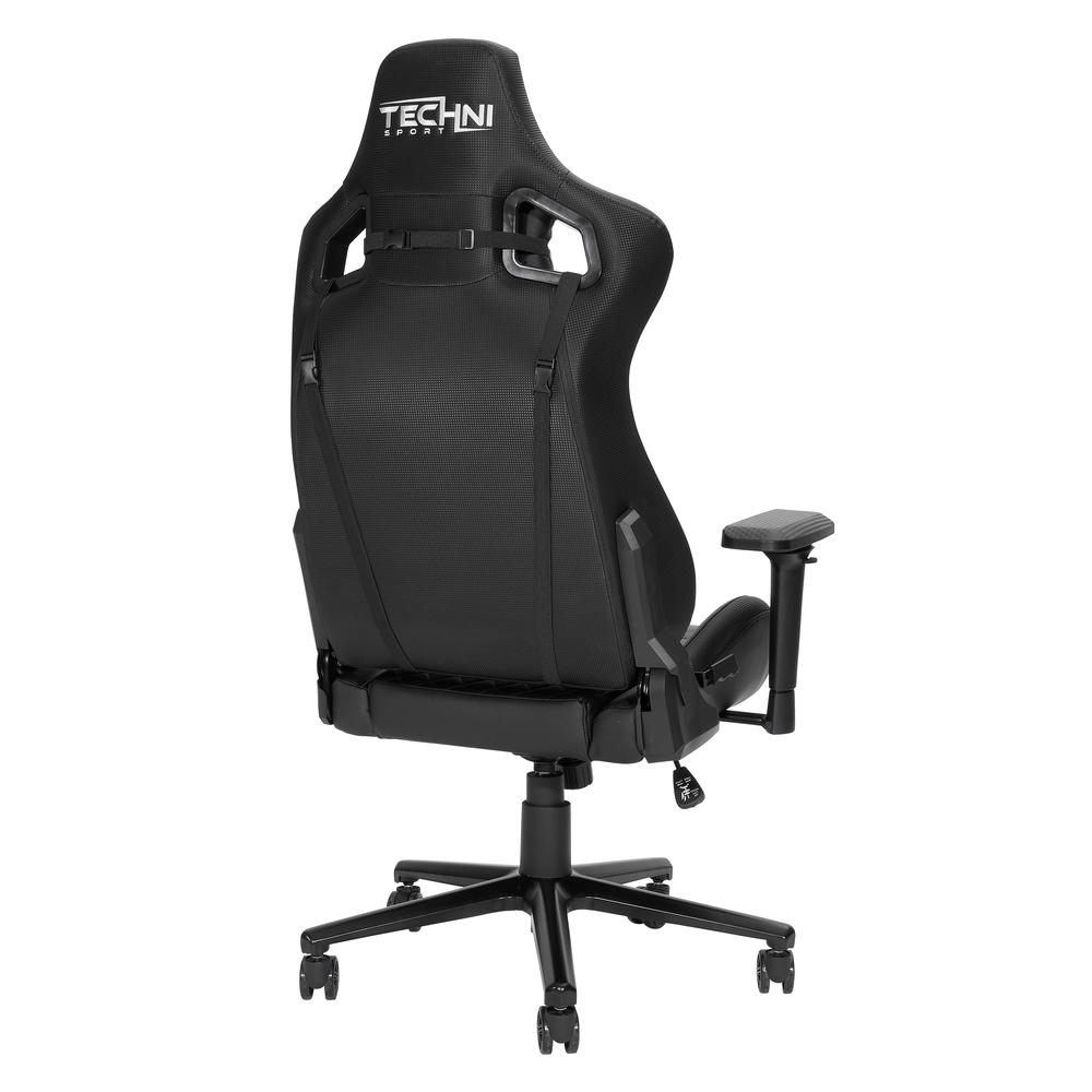 TS-83 Ergonomic High Back Racer Style PC Gaming Chair, Black. Picture 4