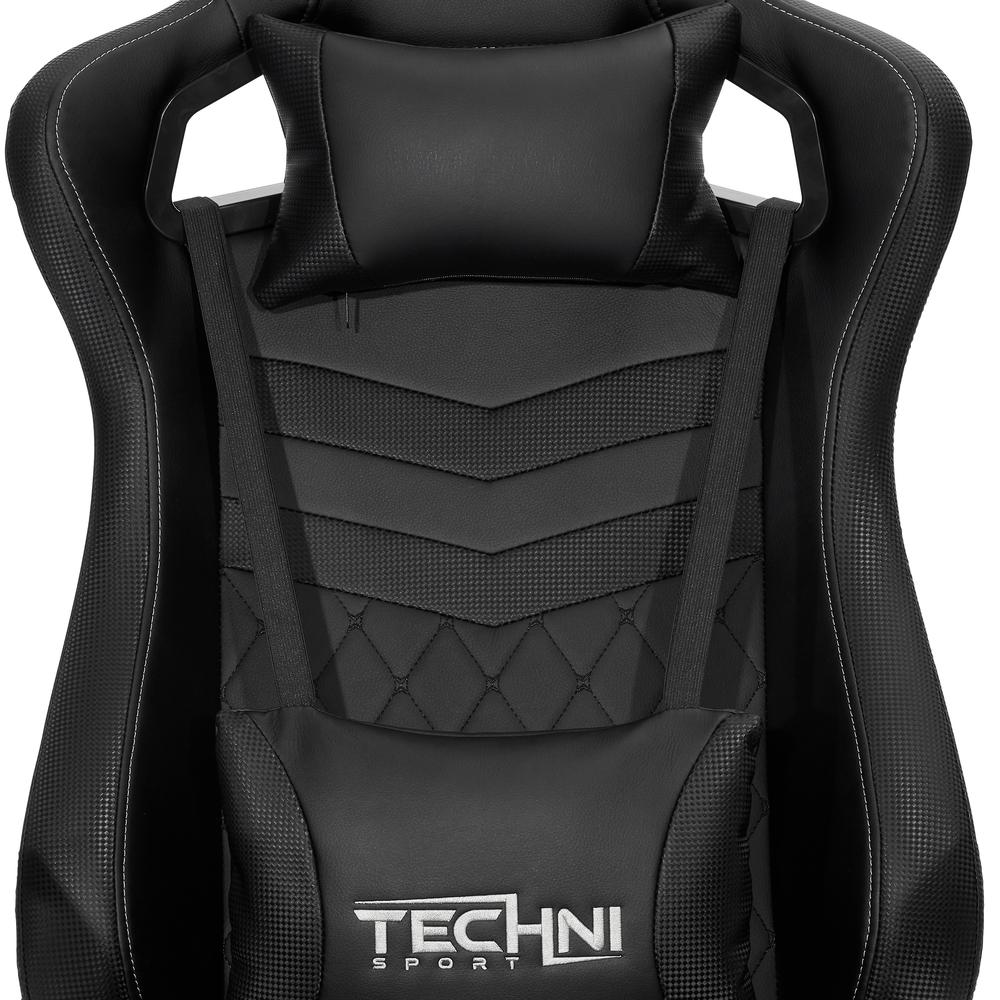 TS-83 Ergonomic High Back Racer Style PC Gaming Chair, Black. Picture 7