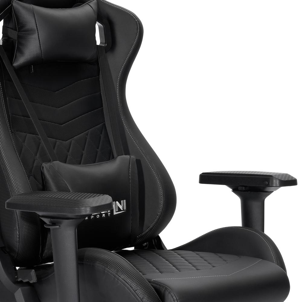 TS-83 Ergonomic High Back Racer Style PC Gaming Chair, Black. Picture 9