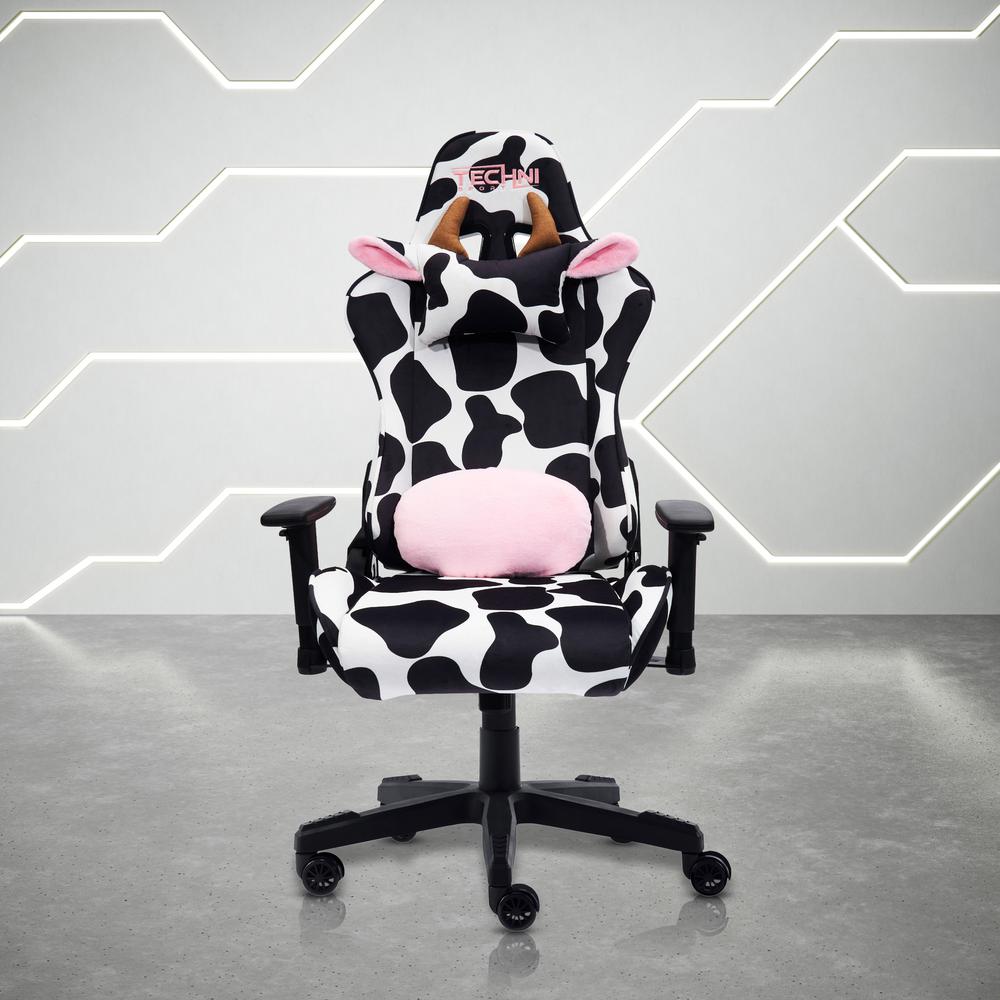TS85 COW Print LUXX Series Gaming Chair. Picture 10