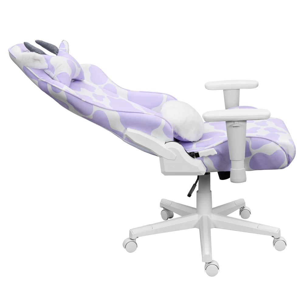 TS85 Lavender Print COW Series Gaming Chair. Picture 3