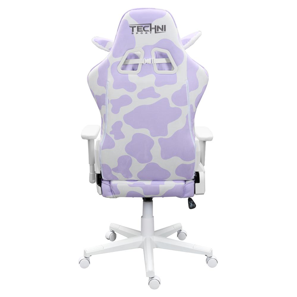 TS85 Lavender Print COW Series Gaming Chair. Picture 4