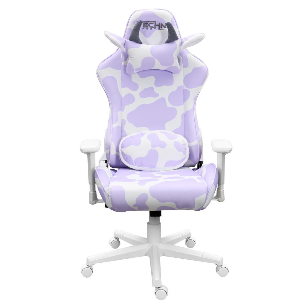 TS85 Lavender Print COW Series Gaming Chair. Picture 6