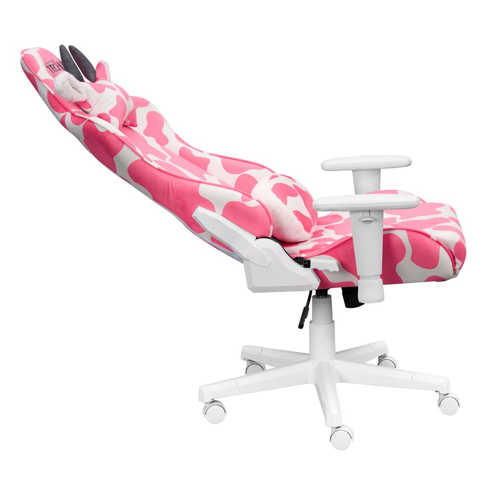 Techni Sports Pink COW Series Gaming Chair. Picture 3