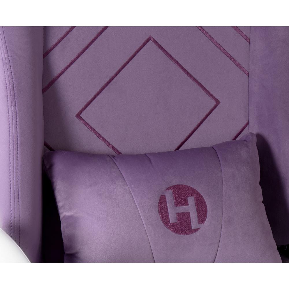 Velvet Gaming Chair -Purple. Picture 7