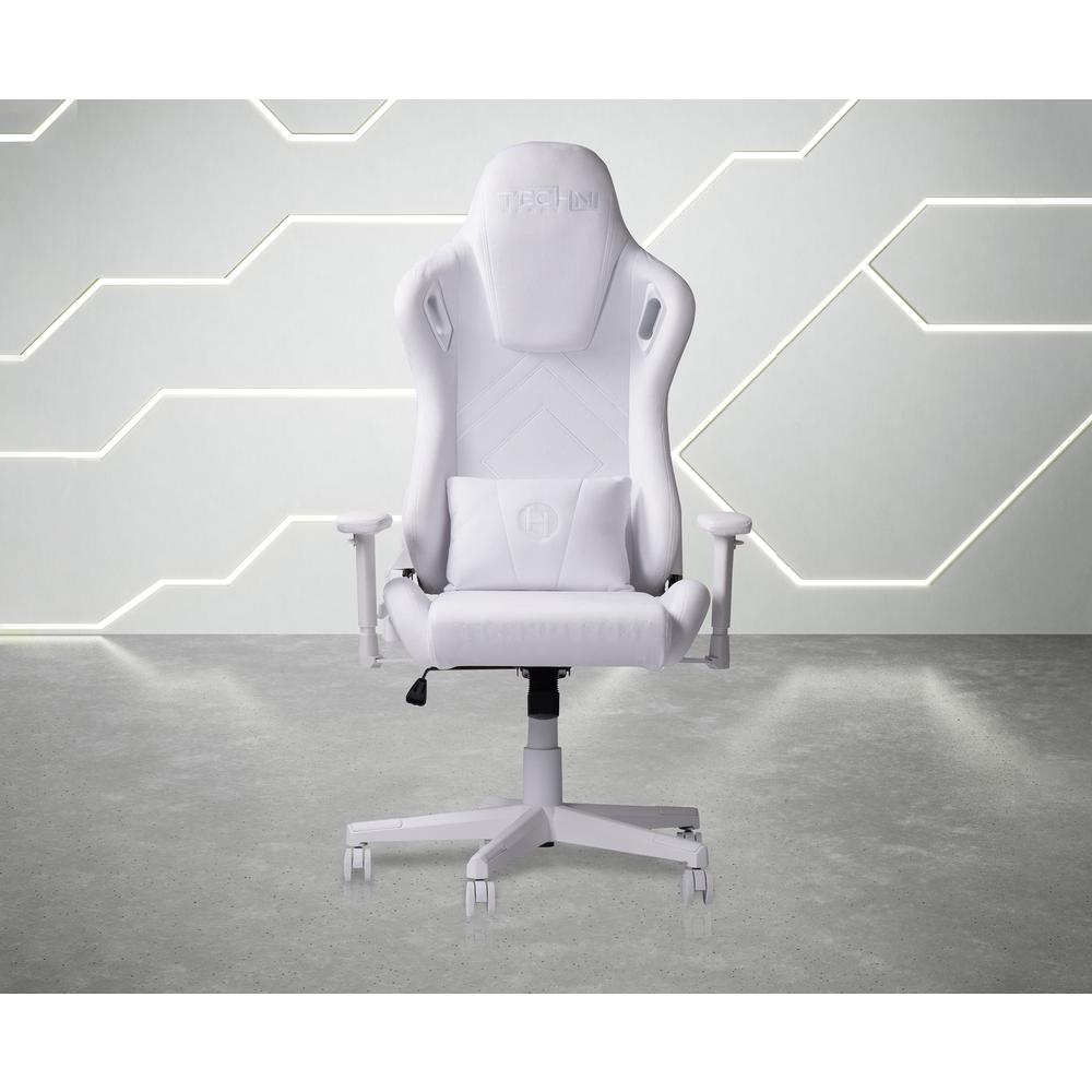 Velvet Gaming Chair - White. Picture 9