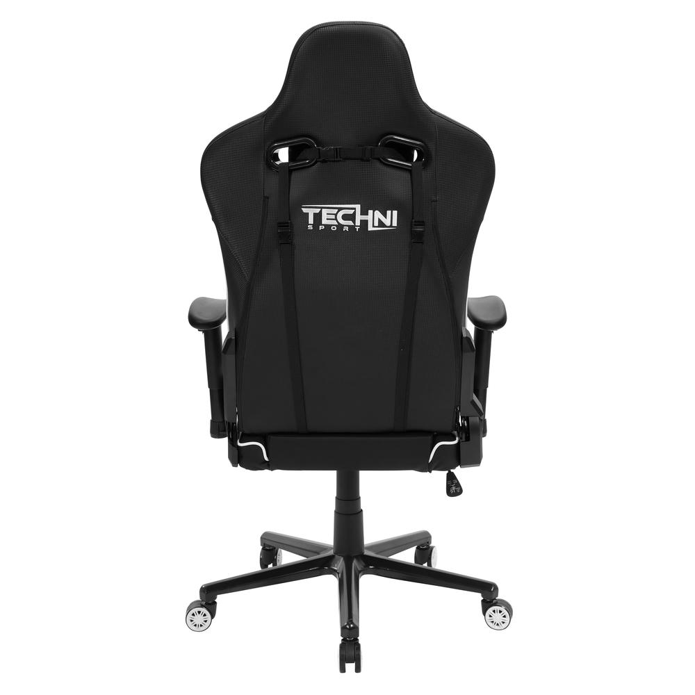 Ergonomic, High Back, Racer Style, Video Gaming Chair, White. Picture 6