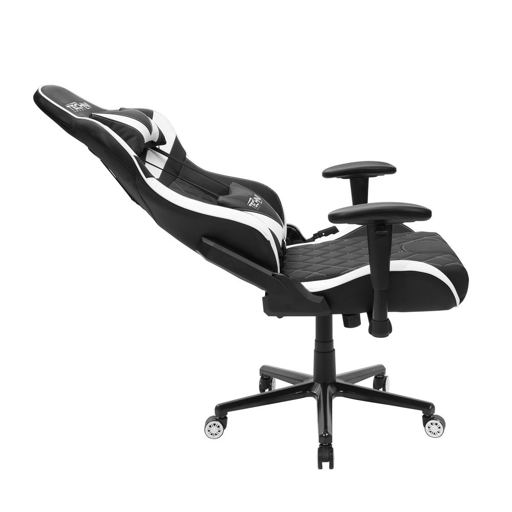 Ergonomic, High Back, Racer Style, Video Gaming Chair, White. Picture 10