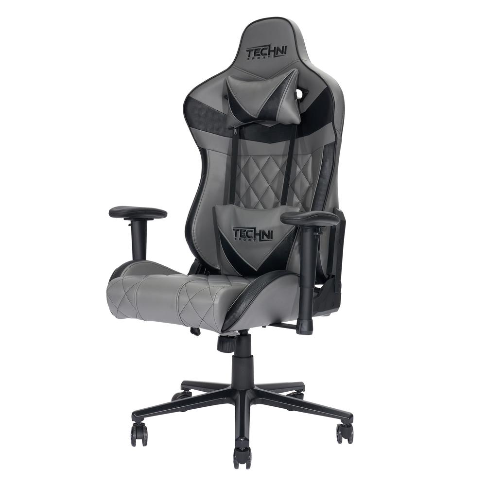XL Ergonomic Gaming Chair, Grey. Picture 2