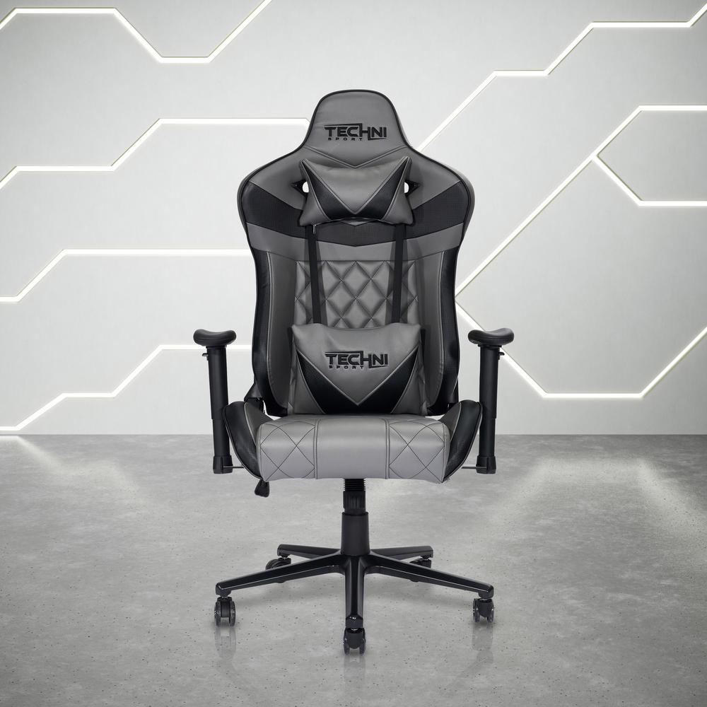 XL Ergonomic Gaming Chair, Grey. Picture 15