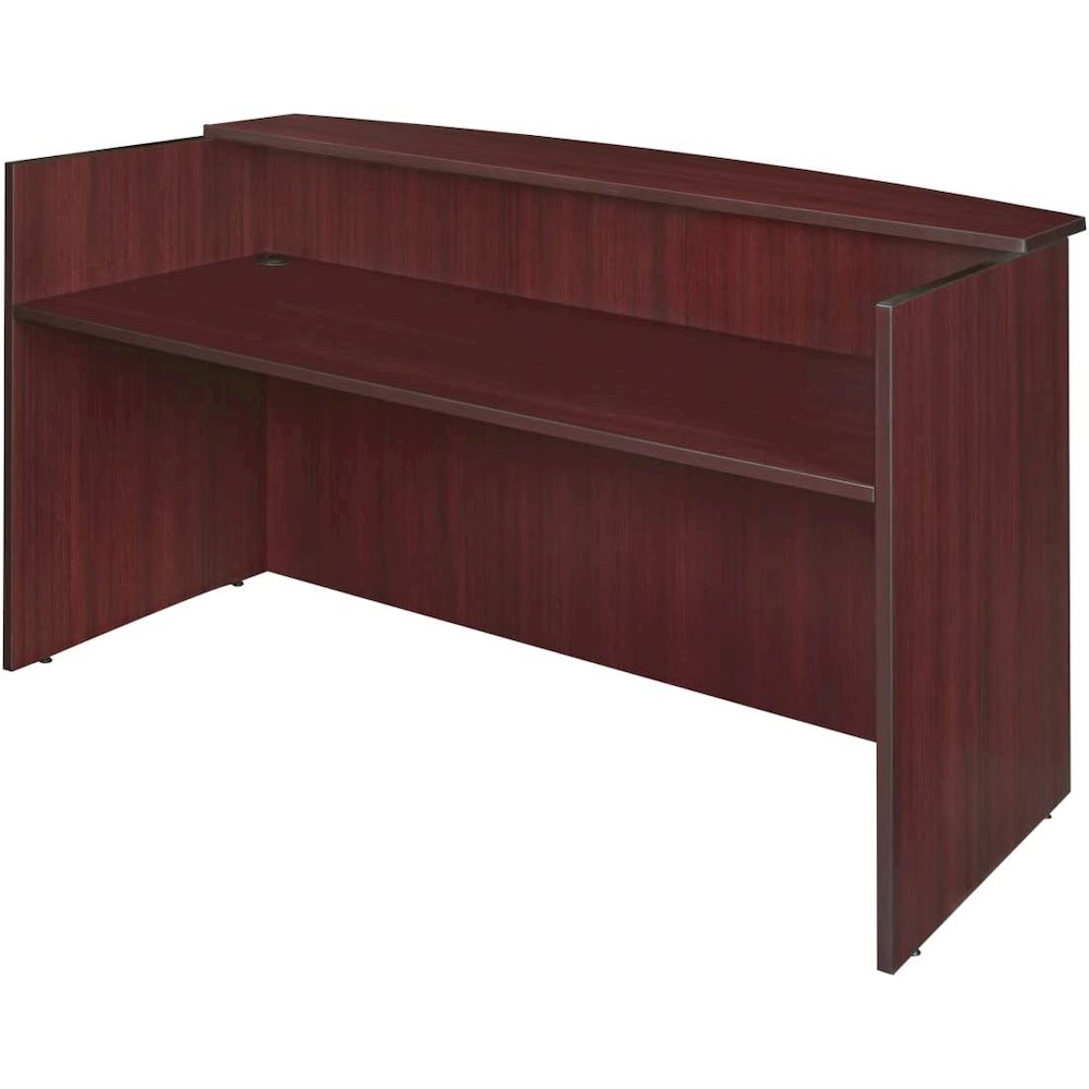 Legacy Reception Desk Shell- Mahogany. Picture 1