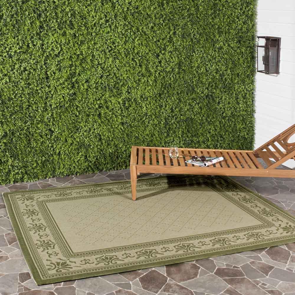 COURTYARD, NATURAL / OLIVE, 8' X 11', Area Rug, CY0901-1E01-8. Picture 1
