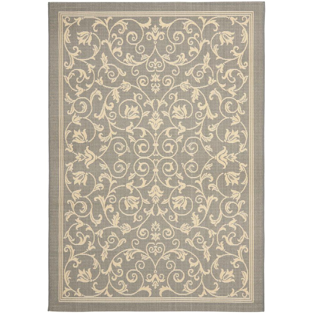 COURTYARD, GREY / NATURAL, 6'-7" X 6'-7" Square, Area Rug, CY2098-3606-7SQ. The main picture.