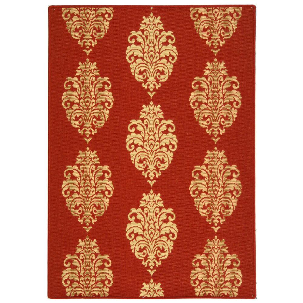 COURTYARD, RED / NATURAL, 6'-7" X 6'-7" Square, Area Rug, CY2720-3707-7SQ. Picture 1