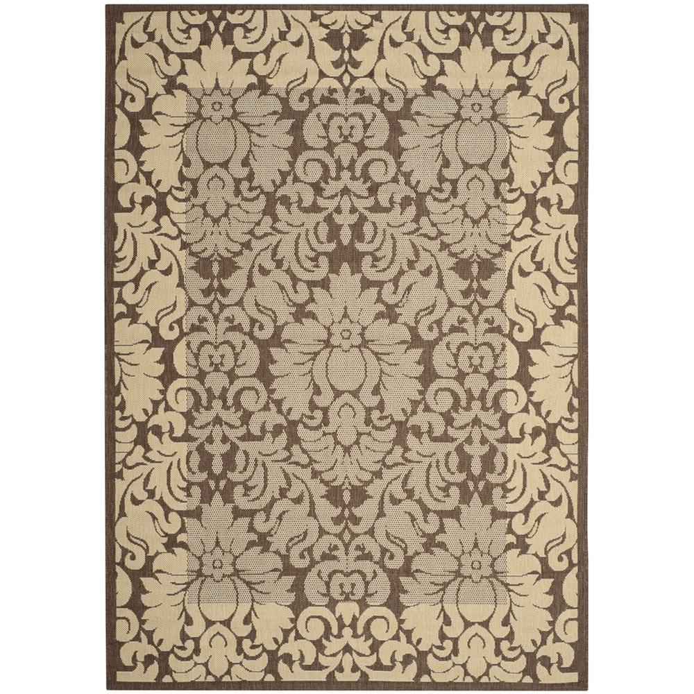 COURTYARD, CHOCOLATE / NATURAL, 6'-7" X 6'-7" Round, Area Rug, CY2727-3409-7R. Picture 1